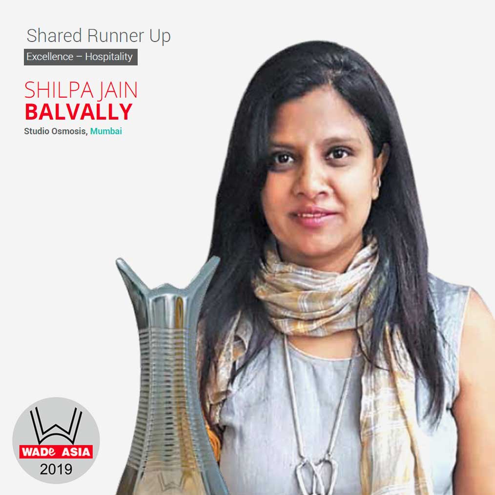 WADE ASIA WINNERS 2019 - Shilpa Jain Balvally, Excellence – Hospitality, Studio Osmosis, Mumbai